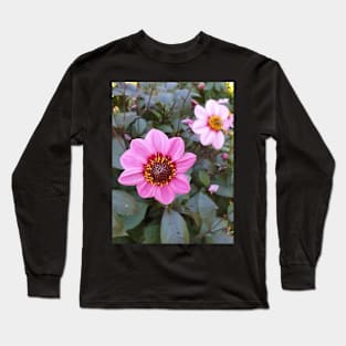 Blue Bayou Anemone Dahlia Long Sleeve T-Shirt